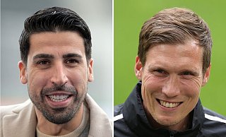 Die Bildkombo zeigt Sami Khedira und Hannes Wolf. Gemeinsam sollen sie beim DFB künftig als Doppelspitze fungieren. - Soeren Stache/Friedemann Vogel/dpa