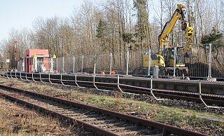 Die Bauarbeiten am Bahnhof Scherfede in Rimbeck haben begonnen. - Dieter Scholz