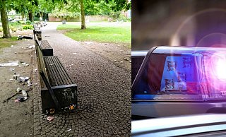 Die Polizei musste in der Nacht auf Samstag den Kunsthallenpark mit mehr als 200 Personen räumen. - privat, Andreas Frücht