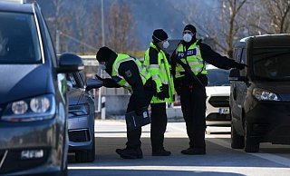 Grenzkontrollen in Tschechien. - AFP (Symbolbild)
