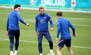 Englands Topstürmer Harry Kane (M) konnte bei dieser EM noch nicht treffen. - Foto: Nick Potts/PA Wire/dpa