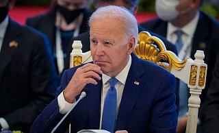 US-Präsident Joe Biden nimmt derzeit am Asean-Gipfel in Kambodscha teil. - Vincent Thian/AP/dpa