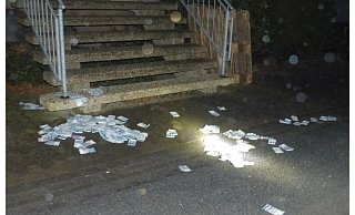 Bei ihrer Flucht im Januar verloren die Täter mehrere Geldscheine. - Polizei Minden-Lübbecke