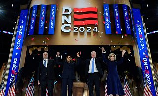 Die Demokraten haben Kamala Harris beim Parteitag in Chicago vier Tage lang zelebriert. - Paul Sancya/AP/dpa