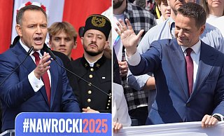 In der Stichwahl um das Präsidentenamt in Polen trifft der Rechtskonservative Karol Nawrocki (links) auf den Liberalen Rafal Trzaskowski. (Archivbild) - Piotr Nowak/Czarek Sokolowski/PAP/dpa