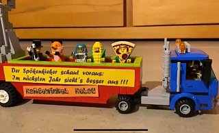 Mit ganz viel Liebe zum Detail haben Harsewinkeler Karnevalisten einen Lego-Mini-Umzug kreiert.  - Privat