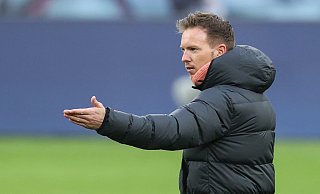Leipzigs Trainer Julian Nagelsmann hält Ralf Rangnick für einen geeigneten Kandidaten für den Job als Nationaltrainer. - Foto: Jan Woitas/dpa-Zentralbild/dpa