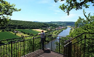 Der Weser-Skywalk bei Beverungen ist repariert worden. - Udo-Schlueter