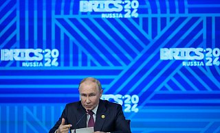 Putin sieht sich auf dem Brics-Gipfel gestärkt und in seinem Angriffskrieg auf dem Vormarsch. - Alexander Zemlianichenko/AP/dpa