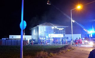 Im Gebäude einer Sanitär-Firma hat es in der vergangenen Nacht gebrannt. - Polizei Minden-Lübbecke
