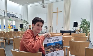 Timm Draak ist Jahrespraktikant in der Christusgemeinde Gütersloh und organisiert eine Spendenaktion für Menschen in Kriegsgebieten. - Celina Allard