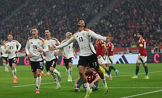 Felix Nmecha erzielte spät im Spiel sein erstes DFB-Tor. - Christian Charisius/dpa