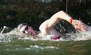 Hier in der Seine, bei der WM im Meer: Florian Wellbrock und seine Kollegen hoffen auf sauberes Wasser. - Michael Kappeler/dpa