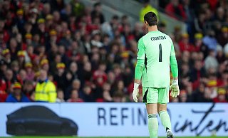 Fängt lieber Bälle: Belgiens Torwart Thibaut Courtois. - David Davies/PA/AP/dpa