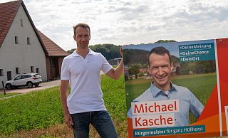 Michael Kasches (CDU) Wahlkampfbemühungen haben sich ausgezahlt. Die Stichwahl kommt. - Noah Brümmelhorst
