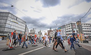 Der Jahnplatz ist dicht – für Autofahrer. - Sarah Jonek