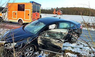 Der Citroen rutschte in den Graben und überschlug sich. - Dieter Scholz