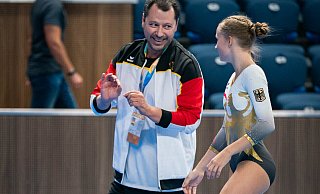 Trainer Vladimir Volikov und Emely Schmal waren in Bulgarien ein sehr erfolgreiches Team. - Denis Vakhrushev