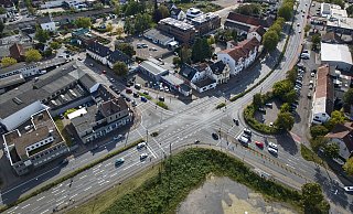 Der Bau des Radschnellweges mit dem Umbau von Kanalstraße und Mindener Straße - hier die Kreuzung mit Eidinghausener Straße und Steinstraße - hat für die Bad Oeynhausener Stadtplanung eine zentrale Bedeutung. - Thorsten Ulonska,Thorsten Ulonska