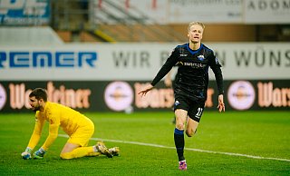 Chris Führich nach dem Treffer zum frühen 1:0 für den SCP. - Besim Mazhiqi