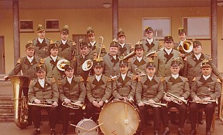 Zum 50-jährigen Jubiläum 1971 musizierte die Schützenkapelle Neuenbeken. - Schützenkapelle