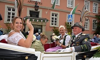 Konzert auf dem Rathausplatz, Empfang im Bürgerhaus und großer Festmarsch - Karin Prignitz