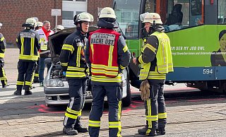Auf der Jöllenbecker Straße hat es am Sonntagmittag einen Unfall gegeben. - Paul Brinkmann