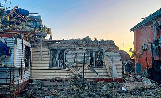 Die Zerstörungen in der von ukrainischen Streitkräften angegriffenen Region Kursk sind massiv, weshalb nun der Ausnahmezustand gilt (Foto aktuell v. 7. August). - Uncredited/Acting Governor of Kursk region Alexei Smirnov telegram channel/AP/dpa