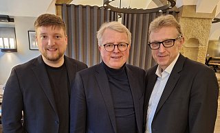 Jens Teutrine (v.l.), Frank Schäffler und Gregor vom Braucke wollen für die FDP aus OWL in den Bundestag. - Ingo Kalischek