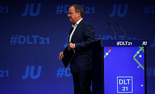 Armin Laschet beim Deutschlandtag in Münster. - REUTERS/Leon Kuegeler