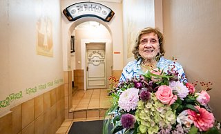 Ursula Remke, Schwiegertochter der Gründerin des „Alt Bielefeld“, feierte ebendort ihren 90. Geburtstag bei einer „Überraschungsparty“. - Sarah Jonek