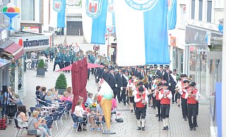 Auch die Dorfkapelle Oberbauerschaft begleitete in der Vergangenheit den Umzug der Lübbecker Bürgerschützen durch die Innenstadt. - Joern Spreen-Ledebur