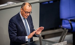 Geht mit der Ampel-Koalition hart ins Gericht: CDU-Friedrich Merz. - Michael Kappeler/dpa