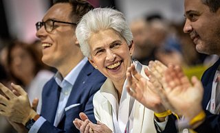 Die FDP-Politikerin Marie-Agnes Strack-Zimmermann führt ihre Partei als Spitzenkandidatin in die Europawahl im Juni. - Michael Kappeler/dpa