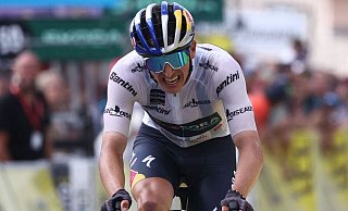 Florian Lipowitz erwarten bei der Tour de France 2026 einige schwere Anstiege. - Anne-Christine Poujoulat/AFP/dpa