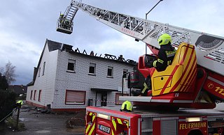 Dachstuhlbrand in Bad Oeynhausen. - Jörg Stuke