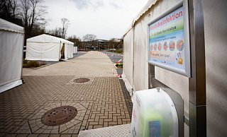 Diese Corona-Notaufnahme kann sofort aktiviert werden, sollte das Coronavirus an diesem Wochenende Bielefeld erreichen. - Mike-Dennis Müller / www.mdm.photo
