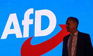 Thüringens AfD-Chef Björn Höcke bei einer Veranstaltung im thüringischen Pfiffelbach. - Michael Reichel/dpa