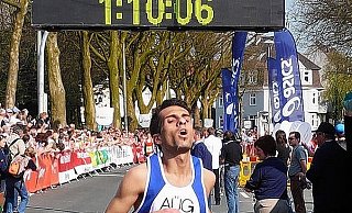 Elias Sansar bewies auch in Paderborn seine Klasse und war bester Deutscher im Halbmarathon. - FOTO: FRITZ