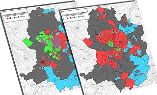 Bei den Erst- und Zweitstimmen ist in Bielefeld einiges passiert. Die NW zeigt die "Sieger" der einzelnen Stimmbezirke in einer interaktiven Grafik. - Eike J. Horstmann