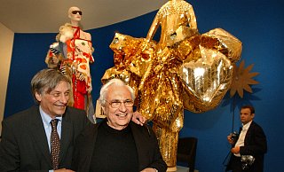 Jan Hoet und Frank Gehry hatten ihren Spaß in der Eröffnungsausstellung „My private Heroes“ - Frank-Michael Kiel-Steinkamp