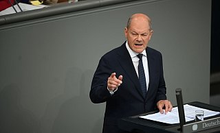 «Wer Terrorismus verherrlicht wendet sich gegen alle unsere Werte und gehört auch abgeschoben»: Olaf Scholz. - Sabina Crisan/dpa