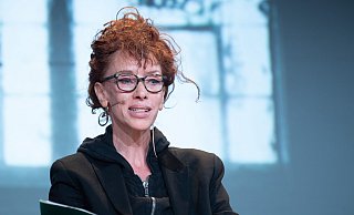 Sibylle Berg während der Digitalkonferenz "re:publica" in Berlin im Jahr 2019. - Soeren Stache/dpa