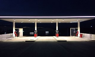 Ähnlich wie diese Station wird auch die neue Tankstelle im Gewerbegebiet Aurea aussehen. - Fabian Herbst