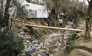 Flüchtlingskinder auf Lesbos: "Unwürdige Bedingungen". - Jörn Neumann/Seebrücke