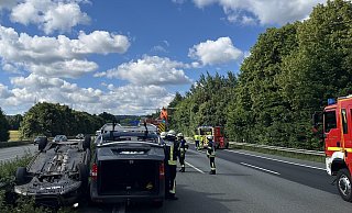 Schwerer Unfall auf der A2 in Bielefeld. - Polizei Bielefeld