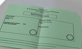 So sieht der Stimmzettel für die Bürgermeister-Stichwahl am 27. September aus. Foto: Stadt Höxter - Stadt Höxter