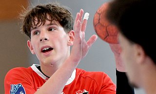 Großes Handballtalent: Der erst 17-jährige Hagen Viering, der bei LiT 1912 III (Nordhemmern) auf der Mittelposition spielt. - Jürgen Krüger