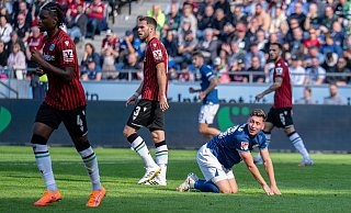 Der Ex-Hannoveraner Marius Wörl konnte im Spiel der Arminia in Hannover oft nur hinterher schauen. - Teresa Kroeger