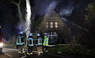Ein Fachwerkhaus in Preußisch Oldendorf hat am Dienstag, den 4. Februar gebrannt. - Sigrid Dittmann